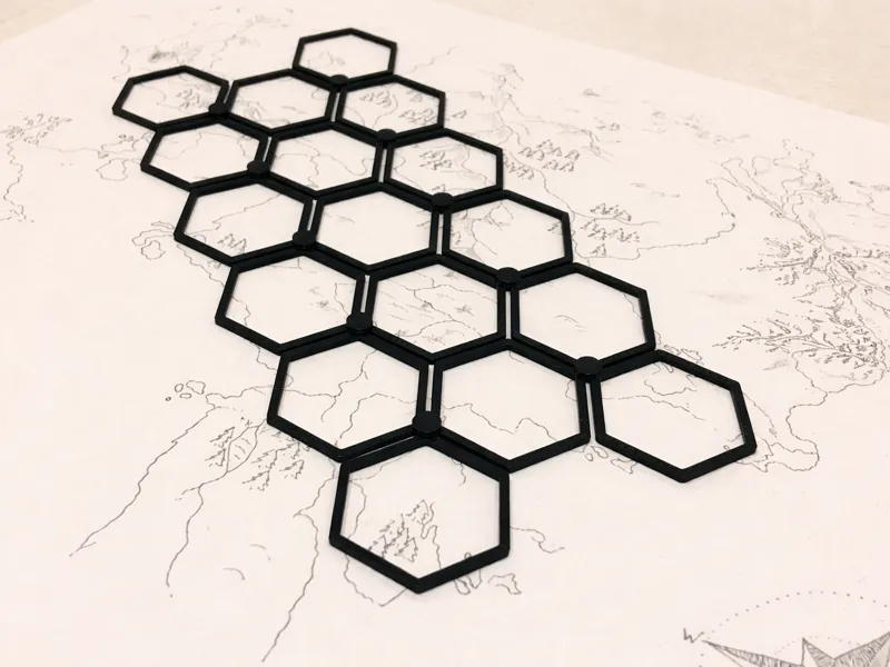 DND Hex Grid Stencil