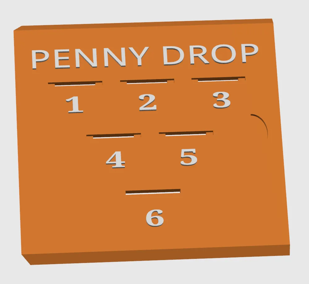 Penny Drop Coin Game - Compact & Travel Size - Free 3D Print Model ...