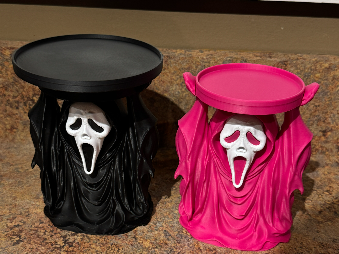 3 wick plate for ghost face candle holder - 1