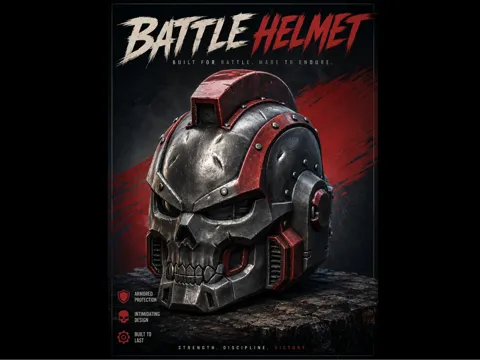 Pieza para disfraz o exhibición: Battle helmet — referencia de MakerWorld