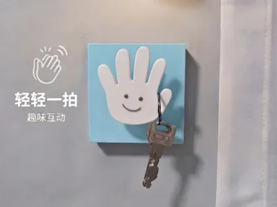 Energetic High-Five Creative Switch Sticker, 86 Switch Panel Decoration, Smiling Hand, Entrance Hall/Foyer Key Hook