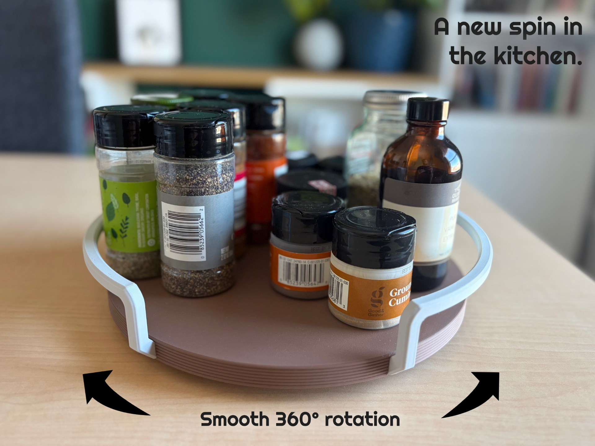 Modern Lazy Susan | Rotating Spice Organizer