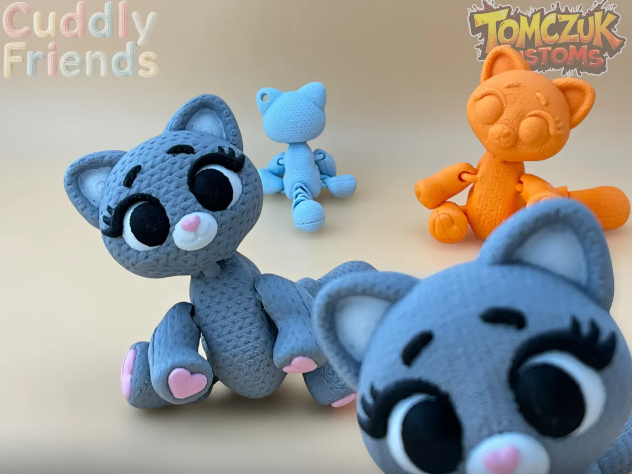 Cuddly Friends: Knitted Articulated Kitty! view 3