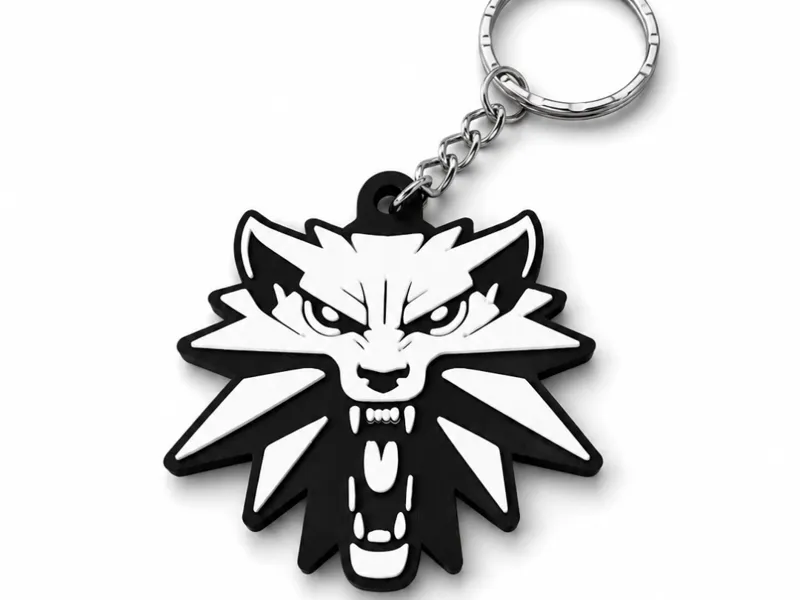 The Witcher Wolf Medallion Keychain