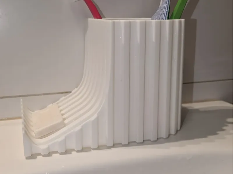 2-in-1 Self-Draining Soap and Toothbrush Holder