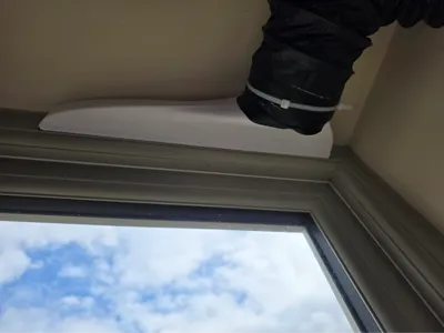 H2D Slim Trickle Window vent for 100mm ducting