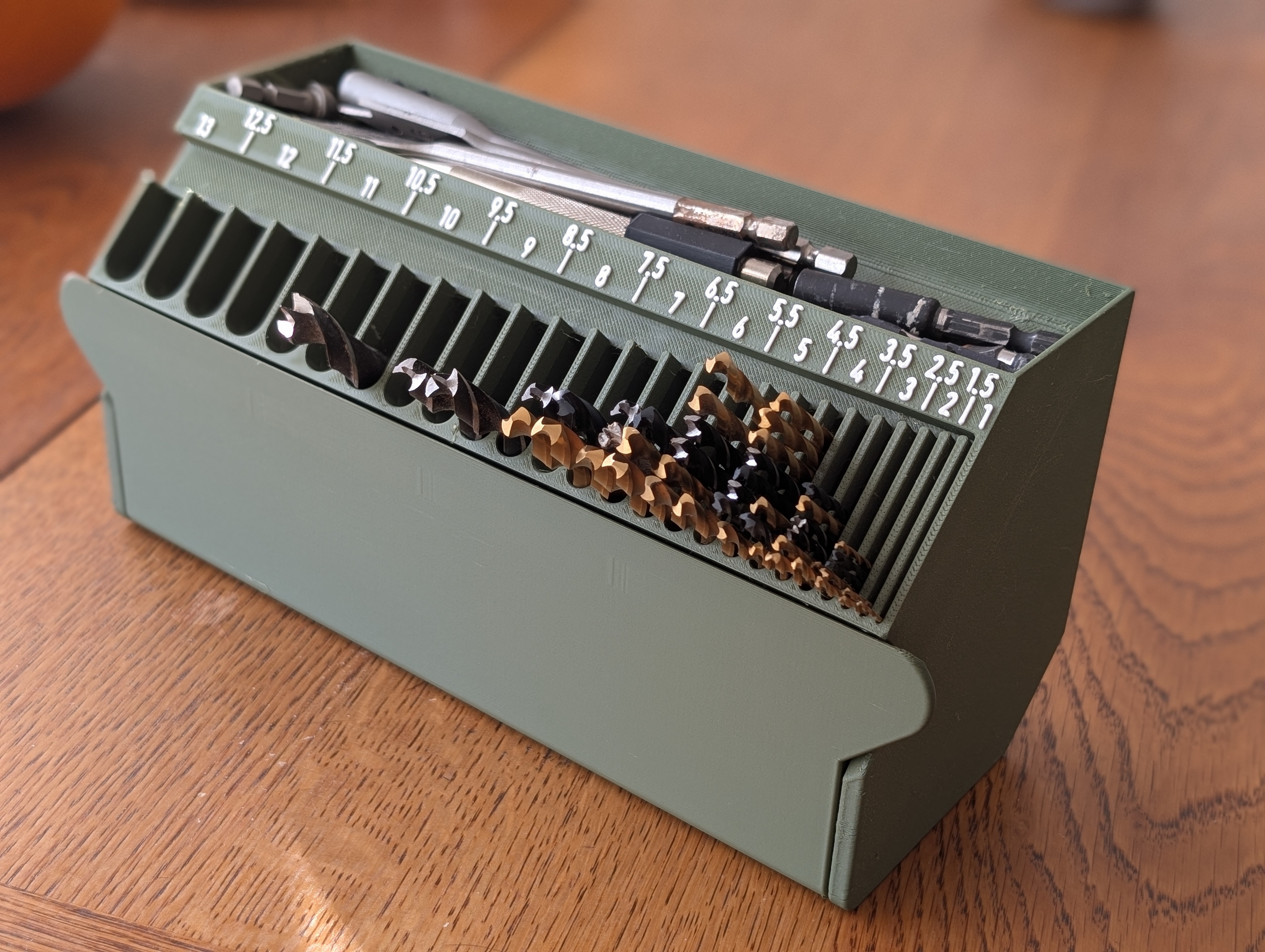 Drill Bit Holder and Sorter V2 with Drawer - 1