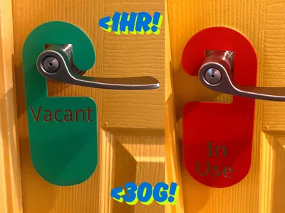 Vacant/In Use Door Hanger