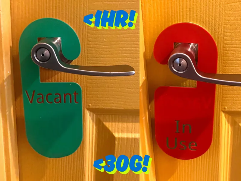 Vacant/In Use Door Hanger