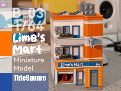 TideSquare-B03 -Lime's Mart- 1/64 Miniature Model