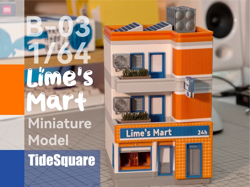 TideSquare-B03 -Lime's Mart- 1/64 Miniature Model