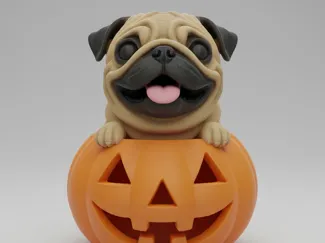 halloween Pug Pumpkin
