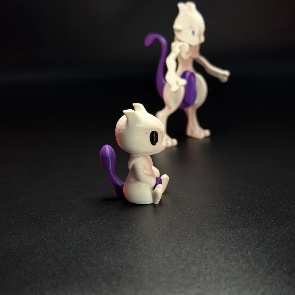 #150 Mewtwo Pokemon Mini figure - Free 3D Print Model - MakerWorld