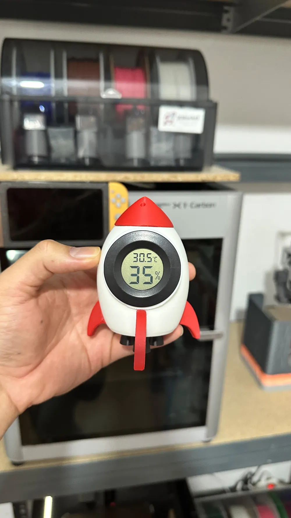 To Design Simple Rockets Rocket Hygrometer Stand - Free 3D Print Model - MakerWorld