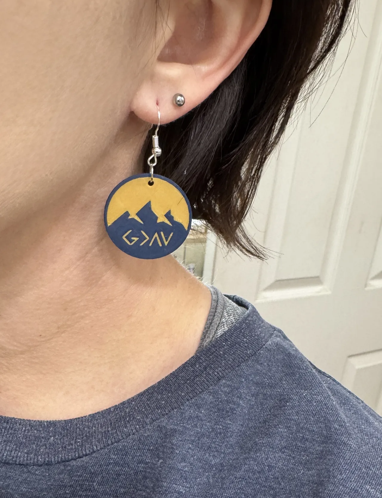 God is Greater Than the Highs and Lows earrings view 2