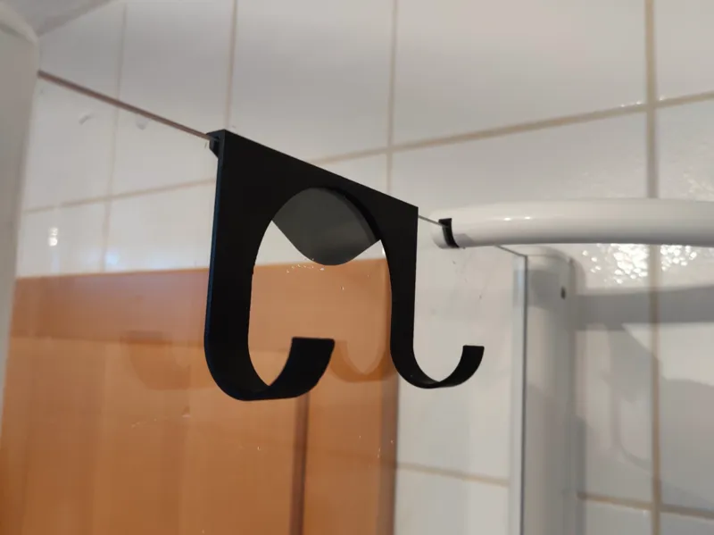 Shower Squeegee Holder Remix for 4mm/8mm Glass