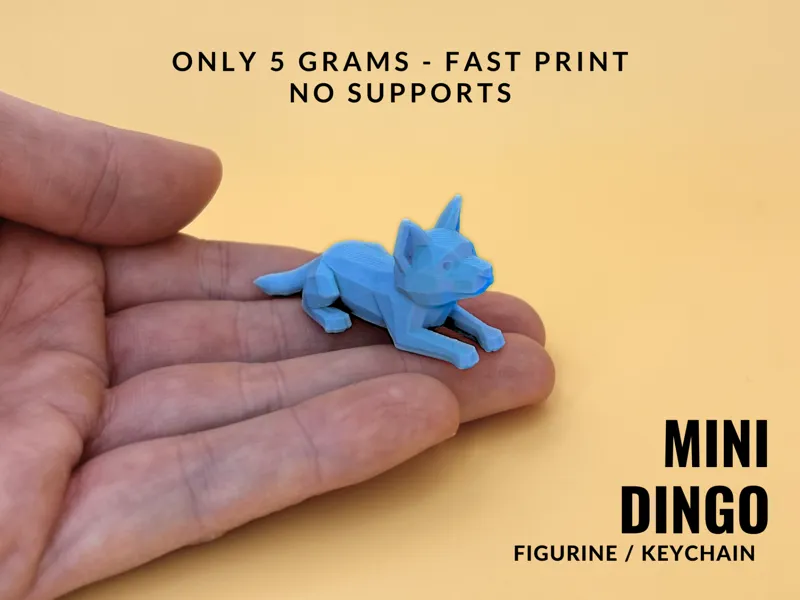 Cute Mini Dingo - Figurine / Keychain