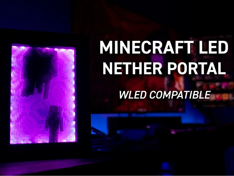 Minecraft Nether Portal LED Lamp (WLED Compatible)