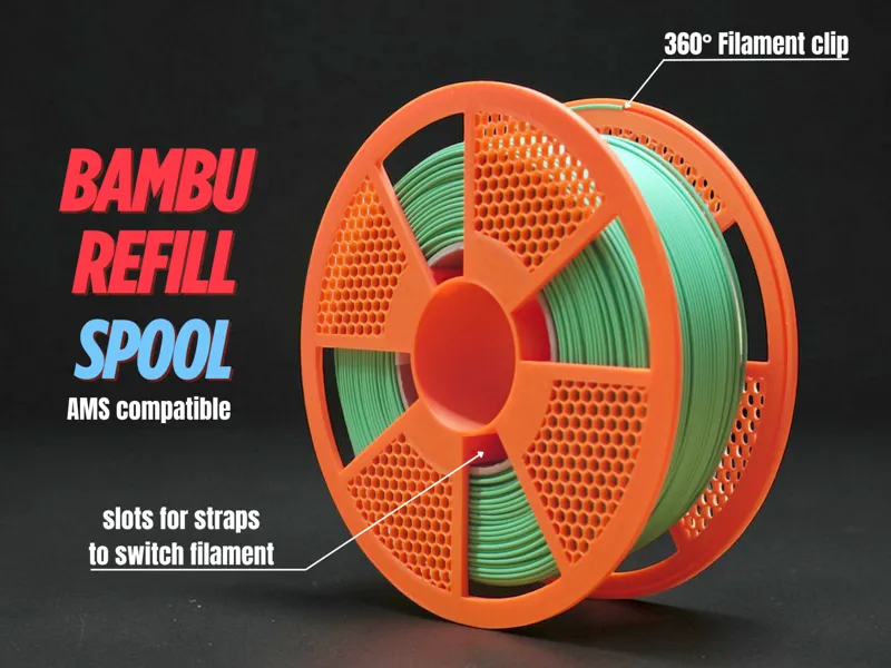 Filament Spool Reusable Bambu refill AMS ready