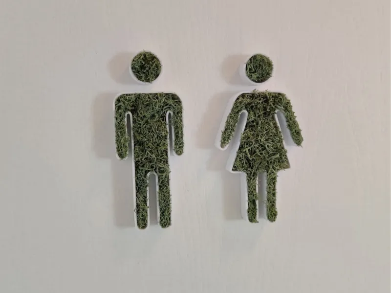 WC Moss Sign Set Man & Woman
