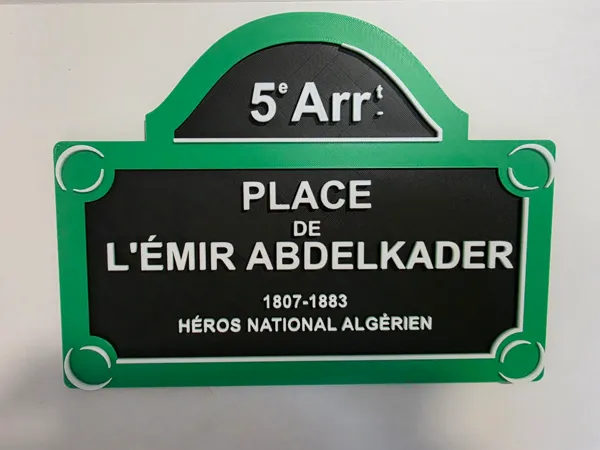 Plaque de rue — Émir Abd El Kader