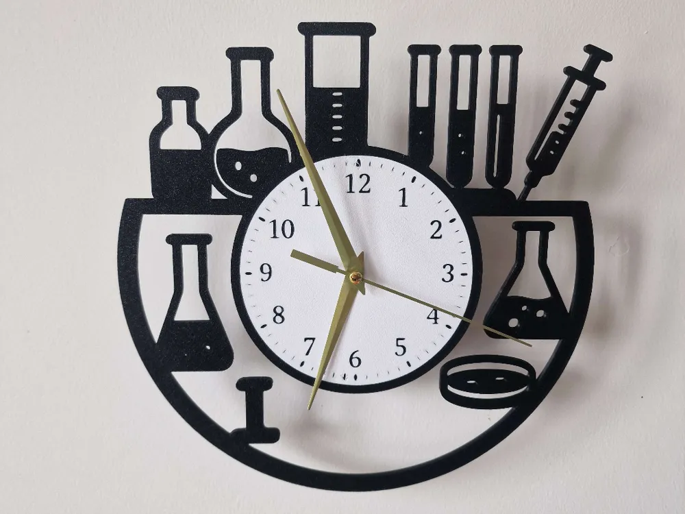 Mini Lab Clock Laboratory/Science Style Clock by ST3D MakerWorld: Download Free 3D Models