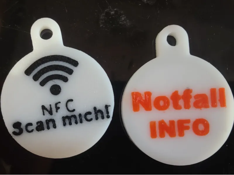 NFC Tag KeyChain Emergency info (customizable)