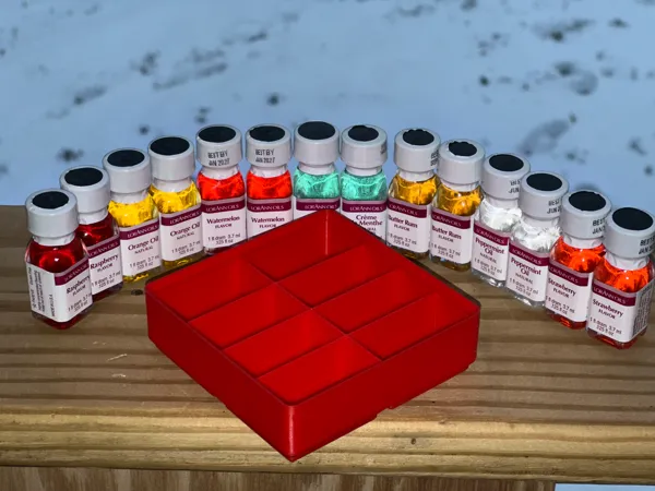 Bac Gridfinity 2x2 pour arômes de pâtisserie