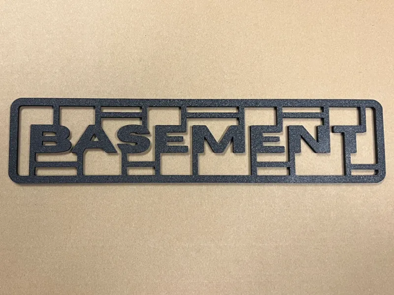 Basement sign