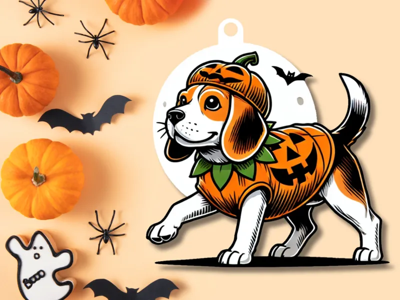 Halloween Pumpkin Beagle decoration