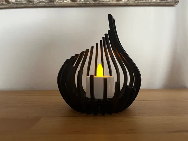 Photophore à côtes "Rib Tealight 2"