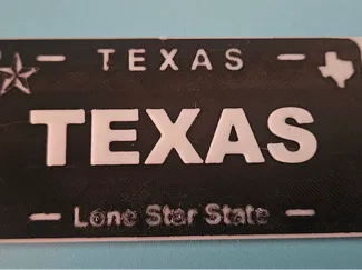 Texas License Plate Keychain