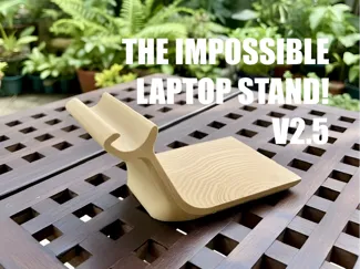 The Impossible Laptop Stand v2.5 [Woodgrain]
