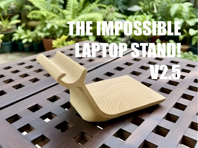 The Impossible Laptop Stand v2.5 [Woodgrain]