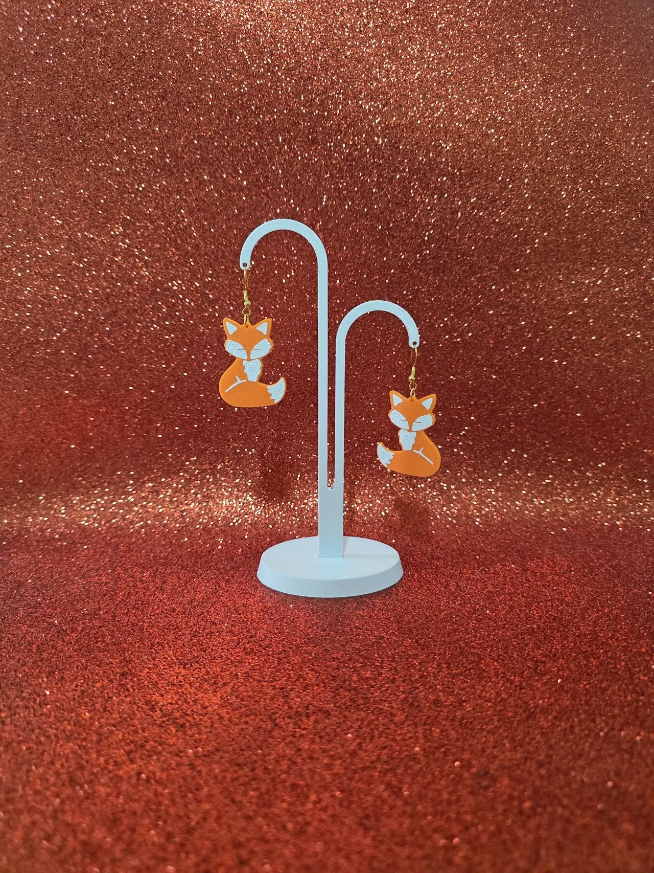 Fox earrings view 3