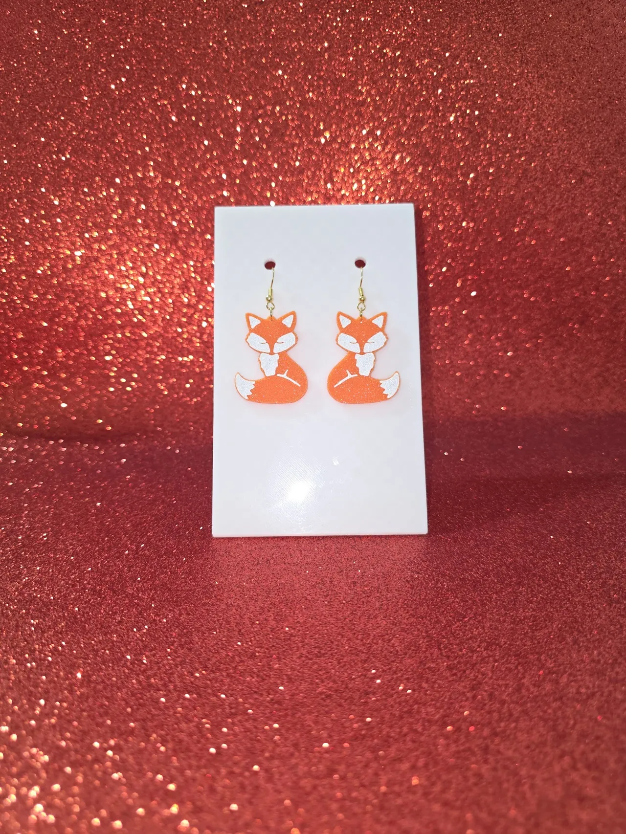 Fox earrings view 2