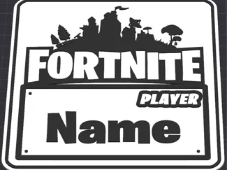 Placa Fortnite Personalizable