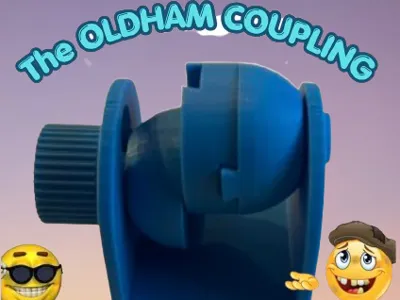 THE OLDHAM COUPLING (spins two misaligned rods)