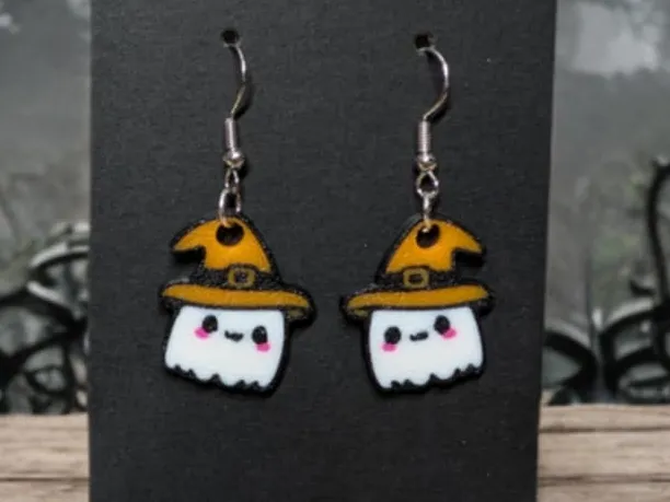 Boucles d'oreilles Halloween mimi fantôme