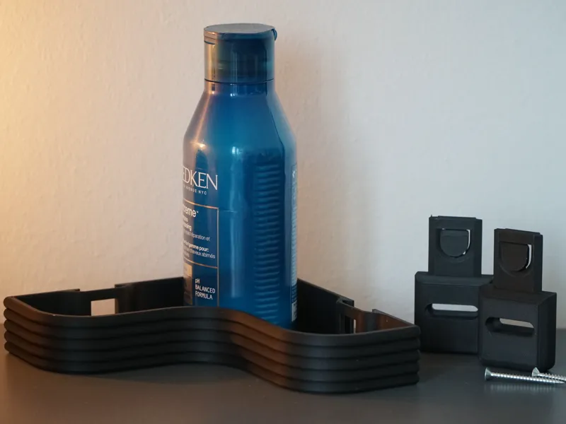Minimalist Wall-Mounted Shampoo Holder