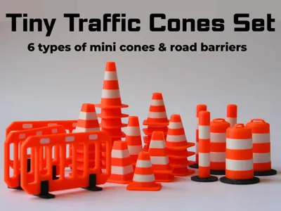 Tiny Traffic Cones Set