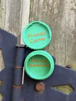 0.2mm layer, 2 walls, 15% infill - For Geocaching w Mag hole