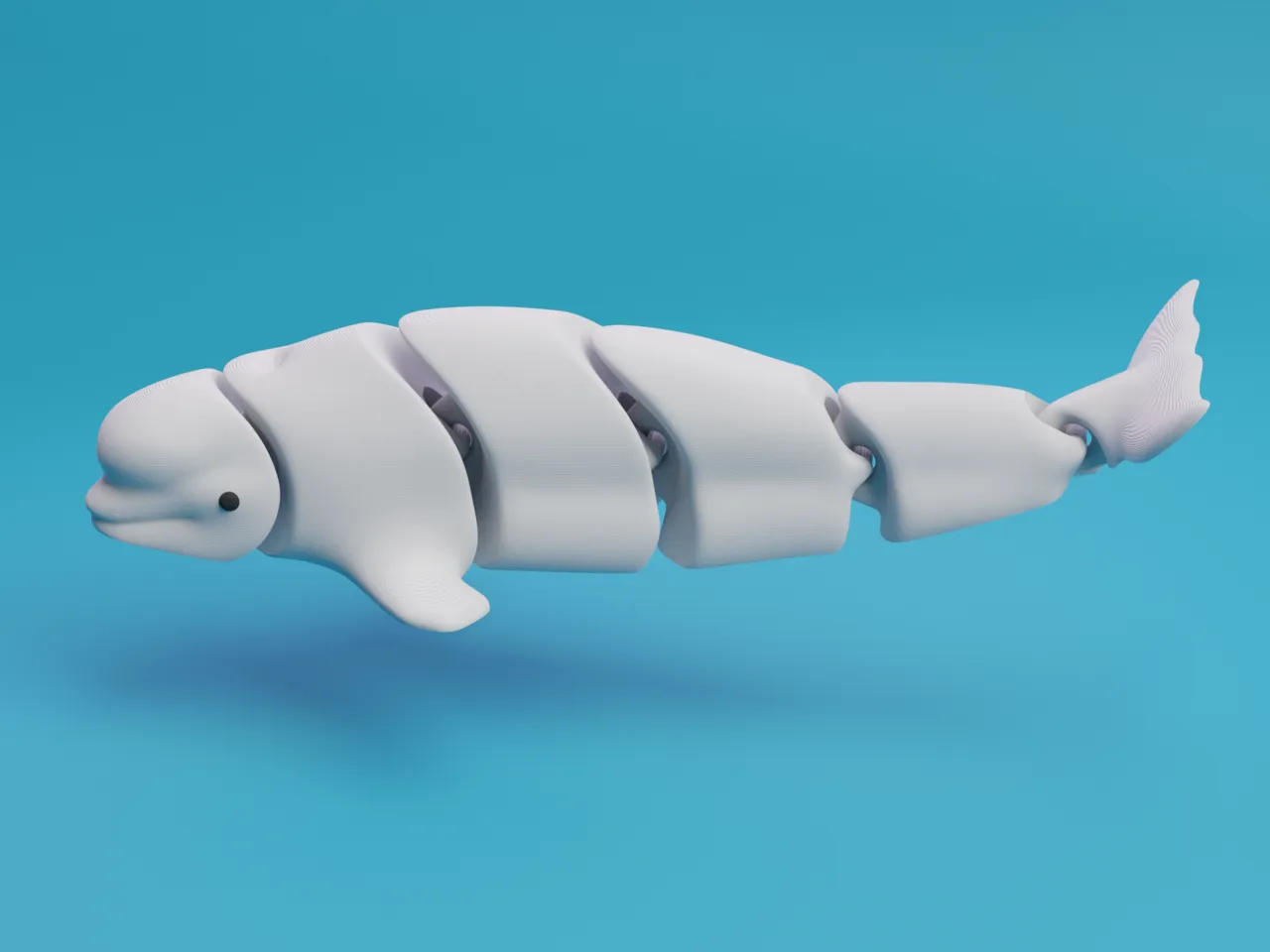 Articulated Beluga whale view 2