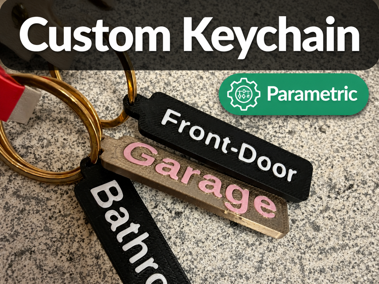 Customizable Keychain – Text Inlay [Part 2/2]