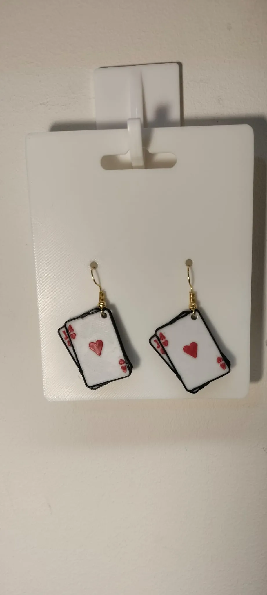 Pendientes cartas de póker corazones view 2