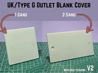 UK/Type G Wall Socket Blank Cover v2