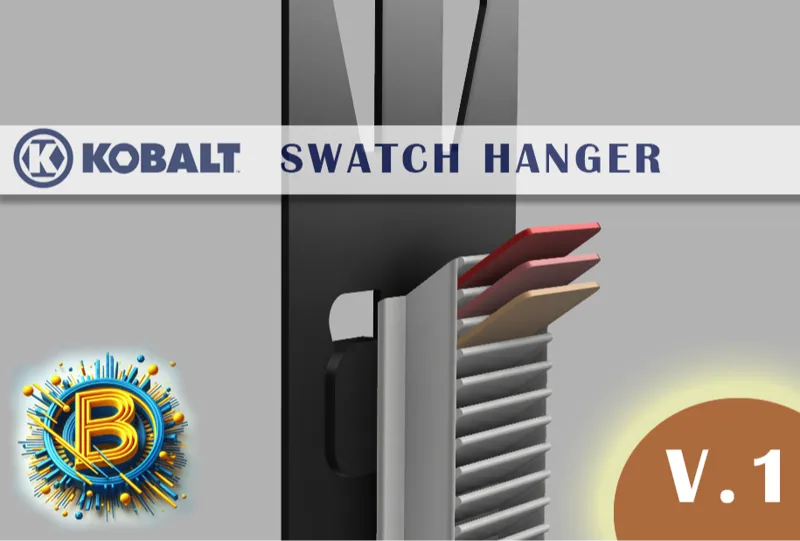 Filament Swatch Holder for Kobalt Heavy Duty Rack