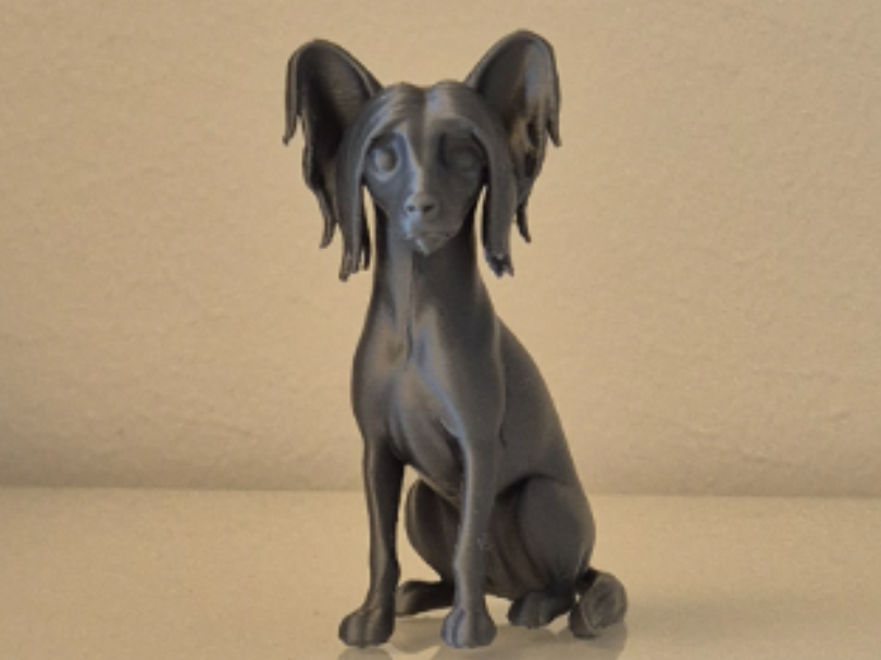 Chinese Crested – 3D Printable Dog Statue