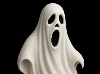 spooky ghost abstract art, wall art