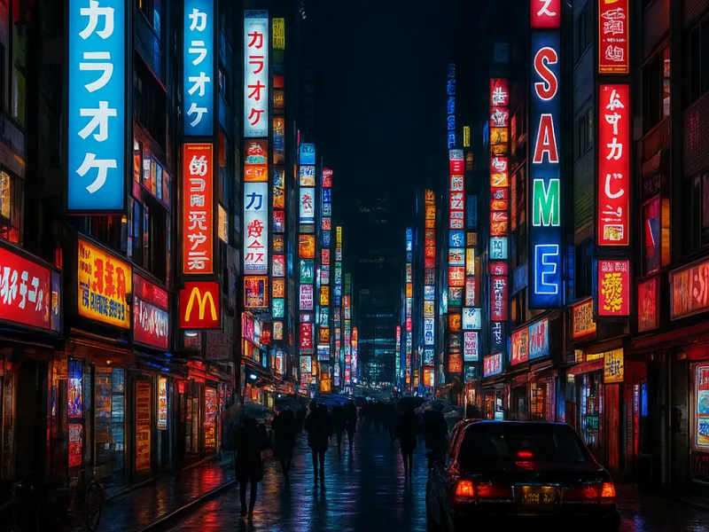 Lithophane - Japanese Streets